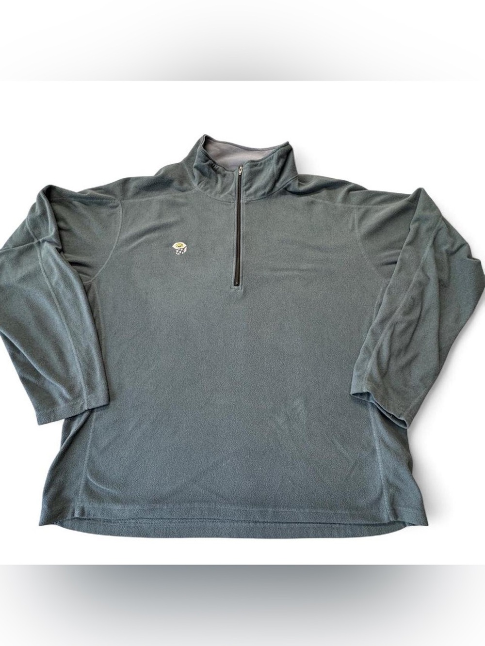 Mountain Hardwear Mens XL 1/4 Zip Pullover Outdoor Blue Gray Fleece Made USA O37